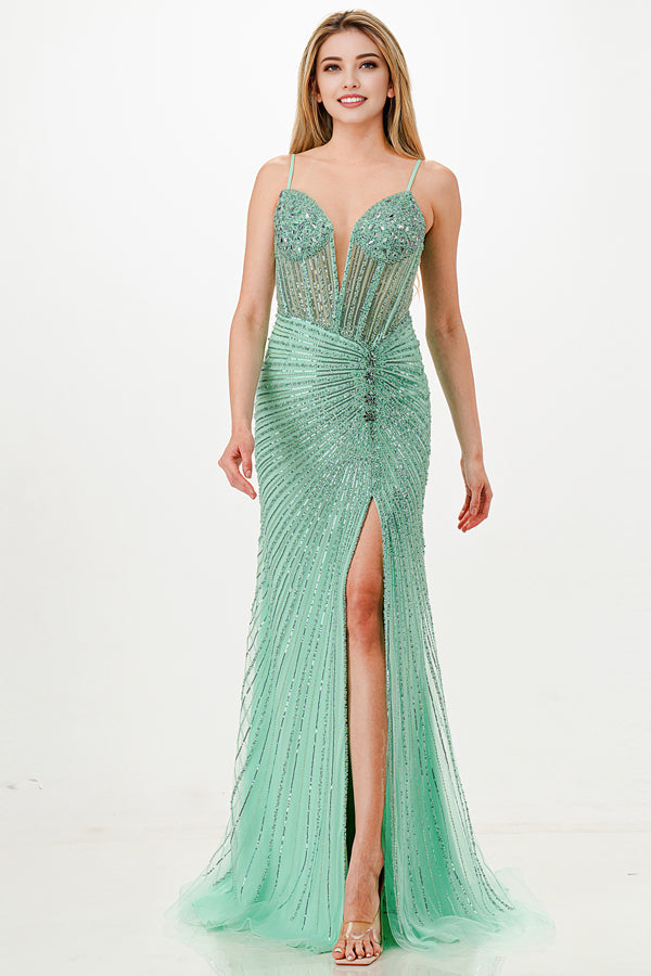 La Scala Mint Evening Dresses