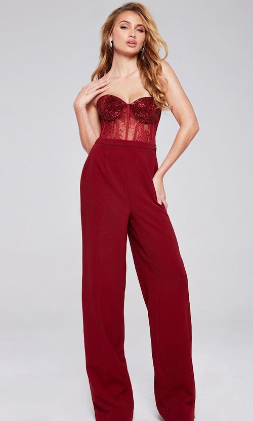 Jovani Lip Stick Jumpsuit