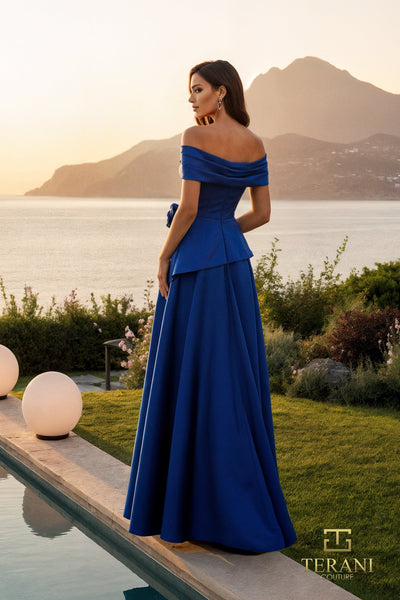 Terani Couture 261M6419 Glamorous Formal Off-Shoulder BallDress Evening Taffeta Dress