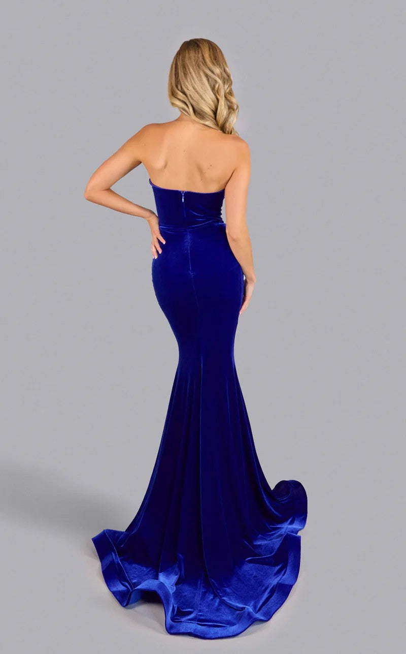 Jessica Angel JA2629 Strapless Mermaid Prom Formal Floor-Length Velvet Dress