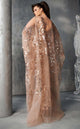 Fouad Sarkis 2638 Gold Embellished Cape Sleeve Couture Gown
