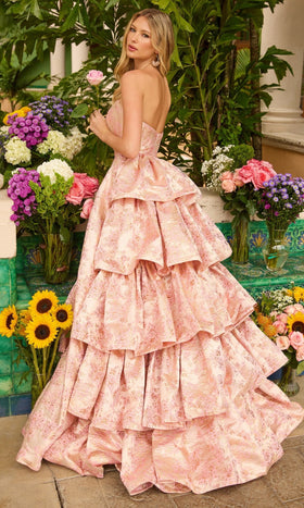 Ava Presley 26412 Classic Floral Long A-Line Strapless Dress