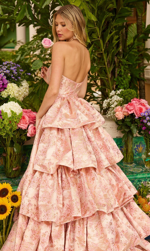 Ava Presley 26412 Classic Floral Long A-Line Strapless Dress