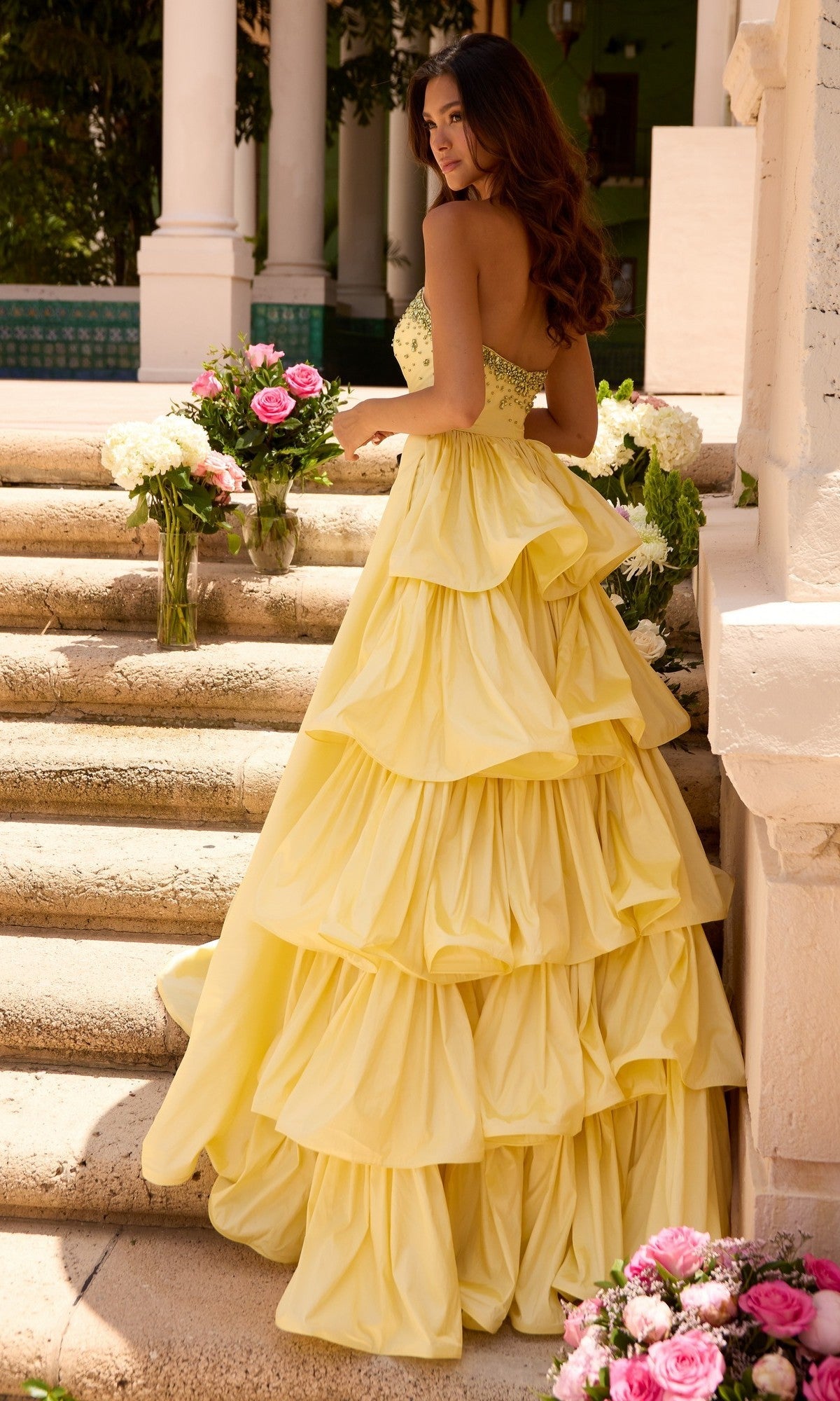 Ava Presley 26417 Ruffled Prom Formal Elegant Chic Dress