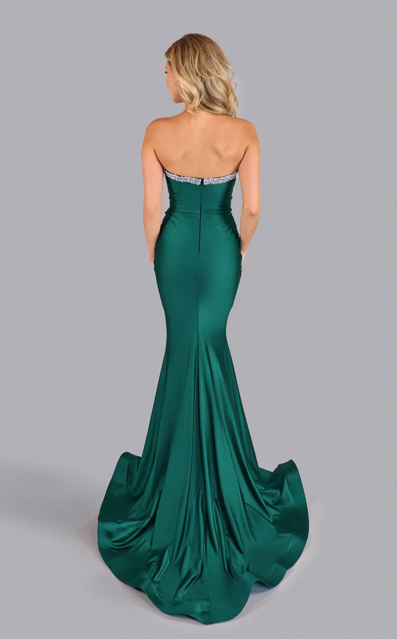 Jessica Angel JA2644 Strapless Sweetheart Mermaid Beaded Prom Jersey Dress