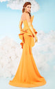 Fouad Sarkis 2647 Mustard Strapless Sculpted Ruffle Gown by MNM Couture