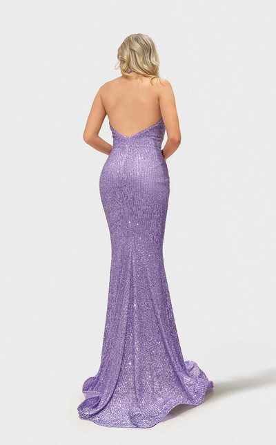 Jessica Angel JA2666 Halter Mermaid Prom Formal Floor-Length Stretch Sequin Dress