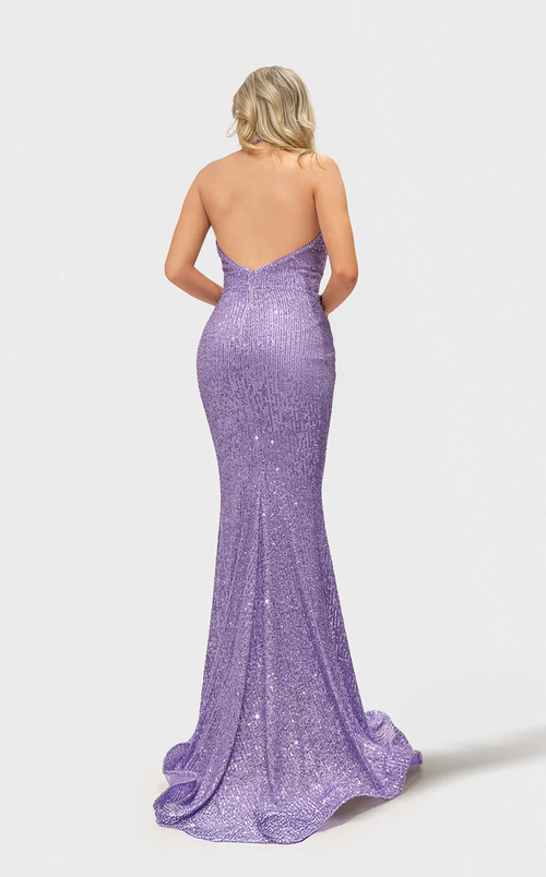 Jessica Angel JA2666 Halter Mermaid Prom Formal Floor-Length Stretch Sequin Dress