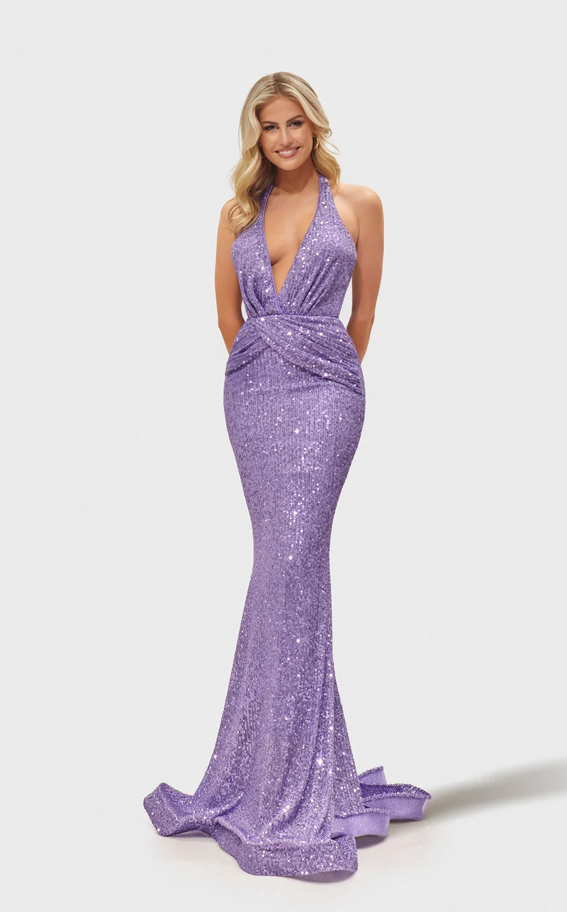 Jessica Angel JA2666 Halter Mermaid Prom Formal Floor-Length Stretch Sequin Dress