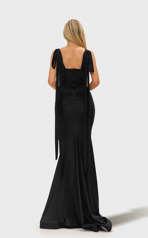 Jessica Angel JA2686 Spaghetti Strap Fitted High Slit Prom Formal Jersey Dress