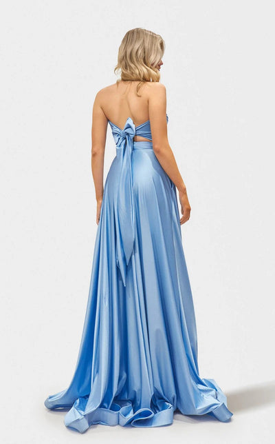 Jessica Angel JA2688 Strapless Sweetheart A-Line High Slit Prom Jersey Dress