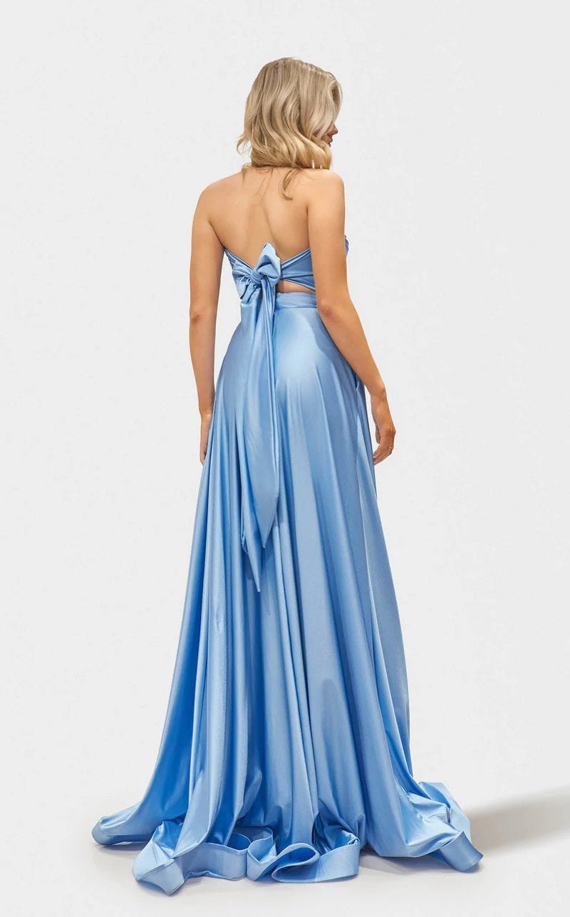 Jessica Angel JA2688 Strapless Sweetheart A-Line High Slit Prom Jersey Dress
