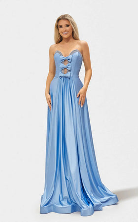 Jessica Angel JA2689 Strapless Sweetheart A-Line Prom Jersey Beaded Dress