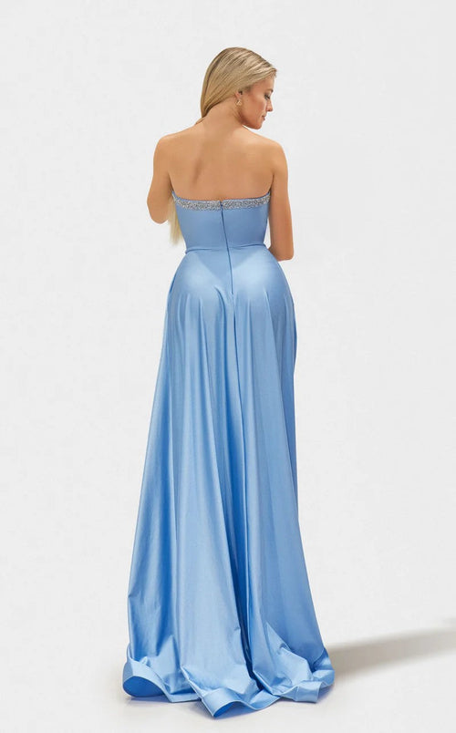 Jessica Angel JA2689 Strapless Sweetheart A-Line Prom Jersey Beaded Dress