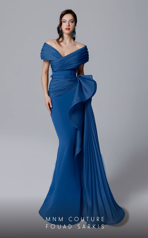 MNM Couture 2692 Olive Off-Shoulder Dress