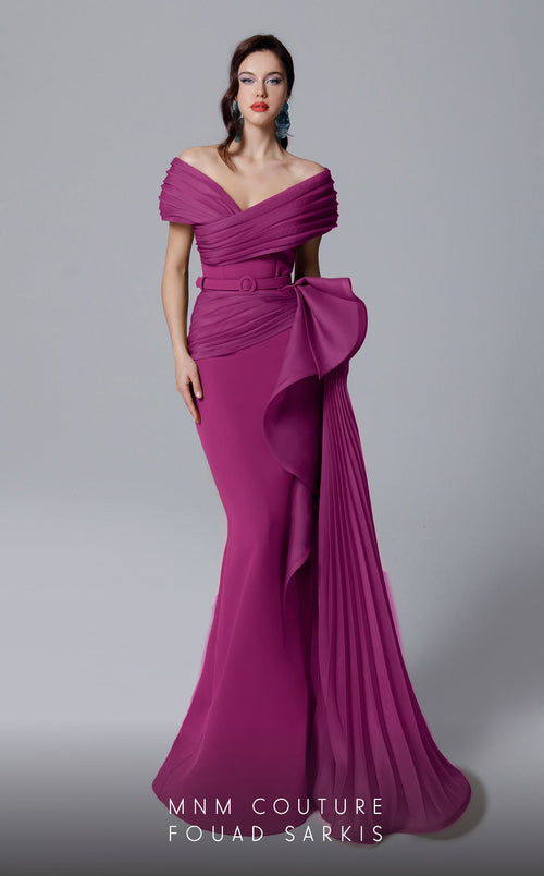 MNM Couture 2692 Olive Off-Shoulder Dress