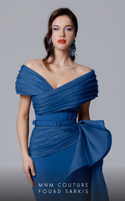 MNM Couture 2692 Olive Off-Shoulder Dress