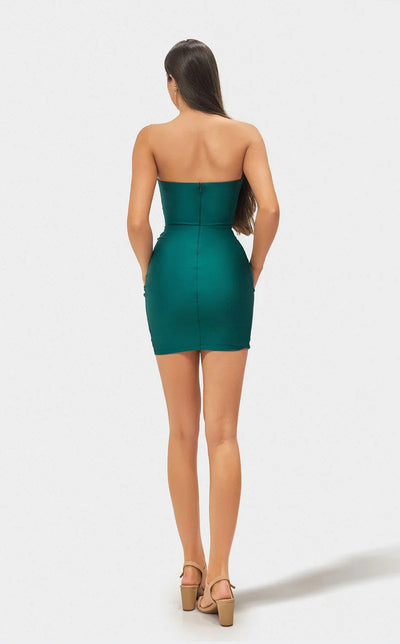 Jessica Angel JA2699 Strapless Sheath Mini Homecoming Party Jersey Dress