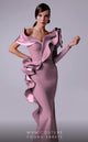 Fouad Sarkis 2714 Sculpted Ruffle Off-Shoulder Gown