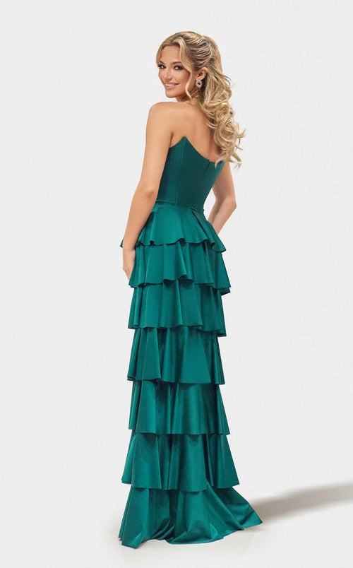 Jessica Angel JA2724 Strapless Sweetheart Fitted Lace-Up Back Jersey Dress