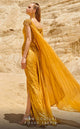 Fouad Sarkis 2744 Mint Evening Gown with Cape