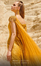 Fouad Sarkis 2744 Mint Evening Gown with Cape