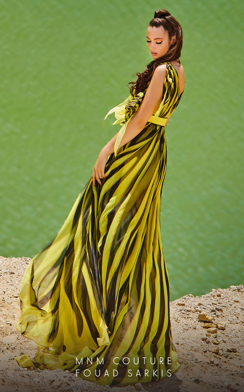 Fouad Sarkis 2748 Blue Evening Dress — Elegant Design, Perfect Fit