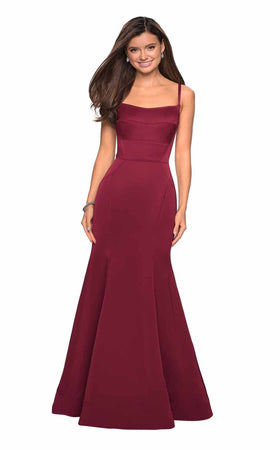 La Femme 27524 Long Mermaid Jersey Scoop Neck Formal Prom Dress