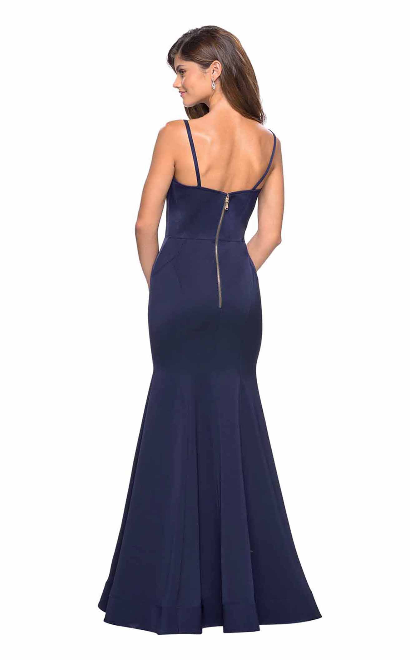 La Femme 27524 Long Mermaid Jersey Scoop Neck Formal Prom Dress