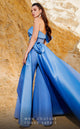 Dramatic Light-Blue One-Shoulder Jumpsuit by MNM Couture