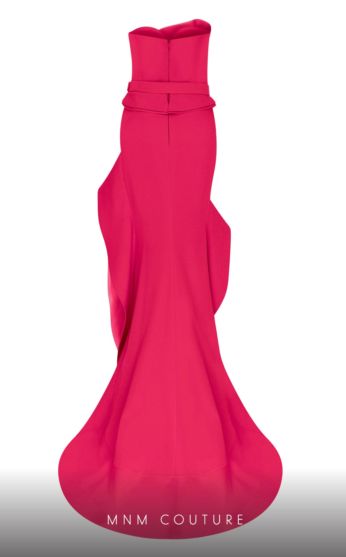 Fouad Sarkis 2755 Strapless Asymmetrical Gown with Belt