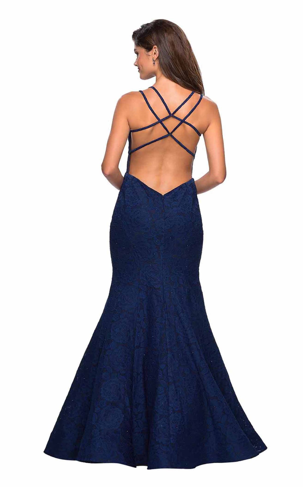 La Femme 27560C Lace Beaded Embroidered Sweetheart Prom Dress