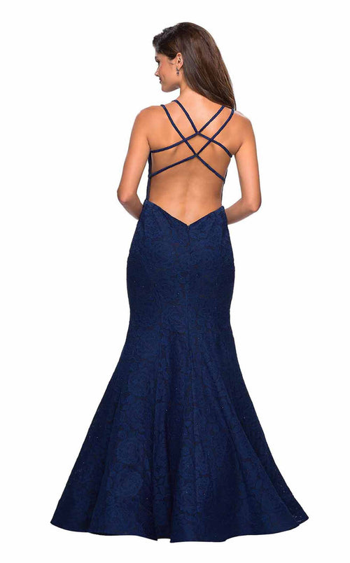 La Femme 27560C Lace Beaded Embroidered Sweetheart Prom Dress
