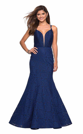 La Femme 27560C Lace Beaded Embroidered Sweetheart Prom Dress