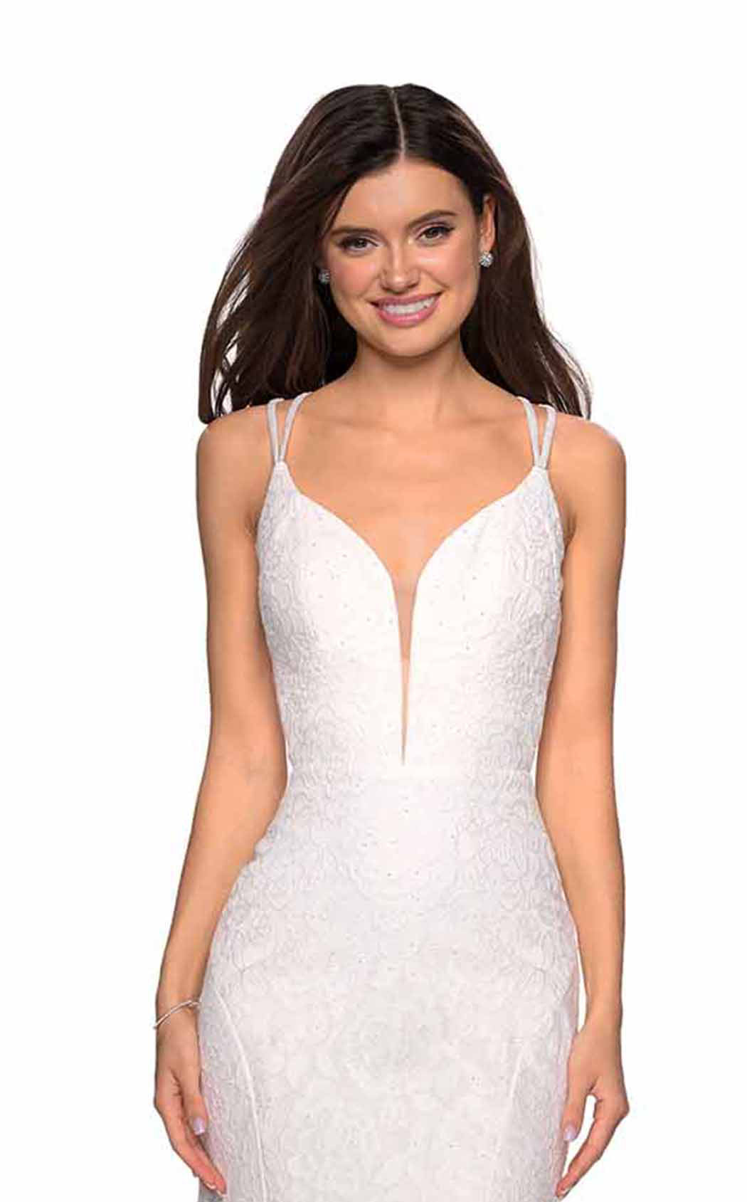 La Femme 27560C Lace Beaded Embroidered Sweetheart Prom Dress