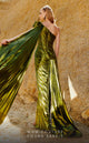 Fouad Sarkis 2761 One-Shoulder Draped Gown with Cape