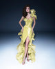 Fouad Sarkis 2788 Asymmetric Ruffled Gown