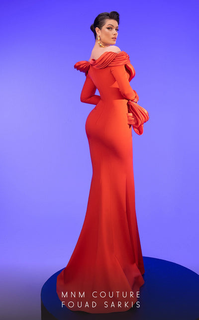 Fouad Sarkis 2791 Off-Shoulder Draped Mermaid Gown