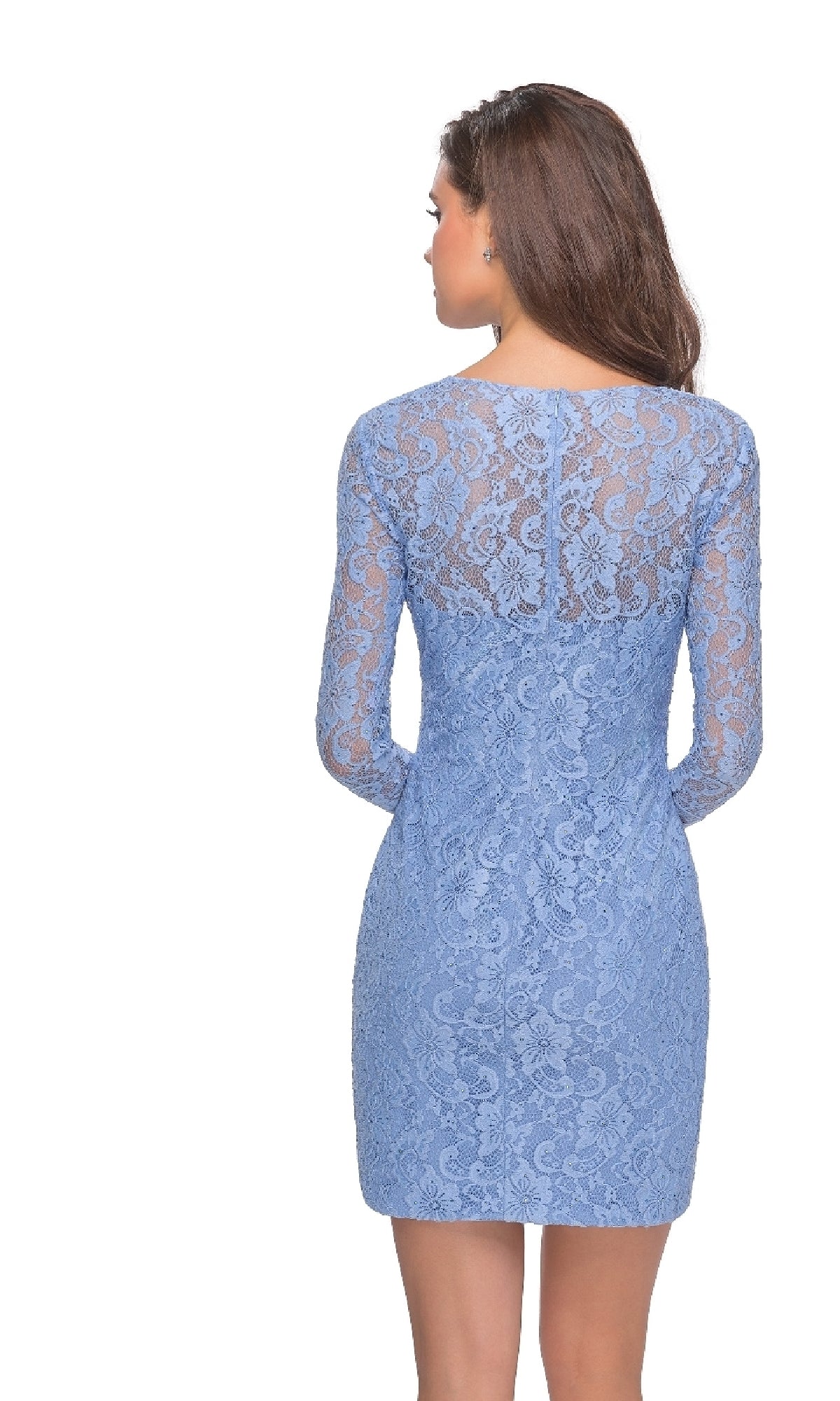 La Femme Cloud Blue Homecoming Dress