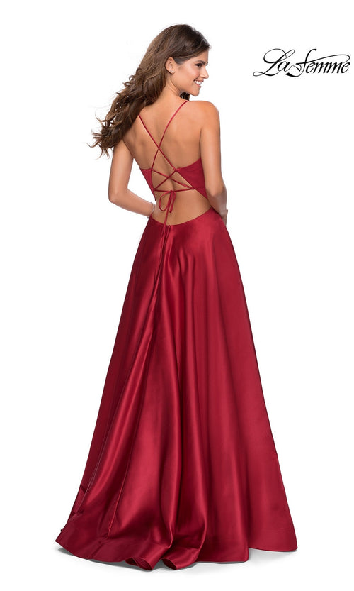 La Femme Deep Red Dresses