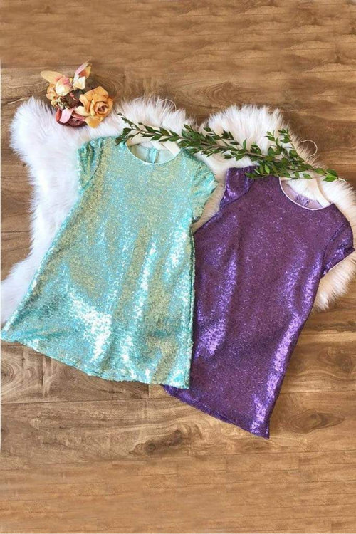 Short Sleeve Sparkle A-Line Dress for Holidays & birthday party by Bella Princess 288