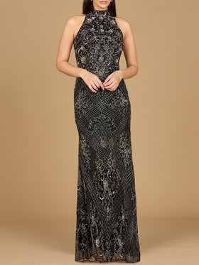 Halter Neck Beaded Dress