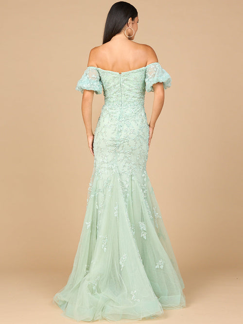 Lace, Off Shoulder Mermaid Gown