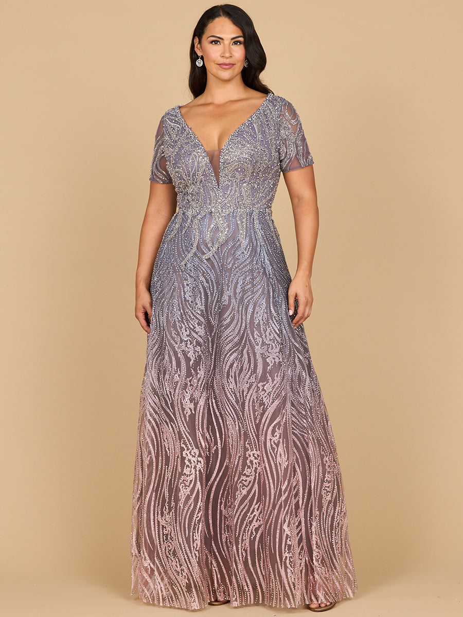 lara dresses new york 28961 kimono für damen Asymmetric Tie Detail One sequins and beads Color:deep green