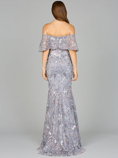 Elegant Off Shoulder Embellished Gown