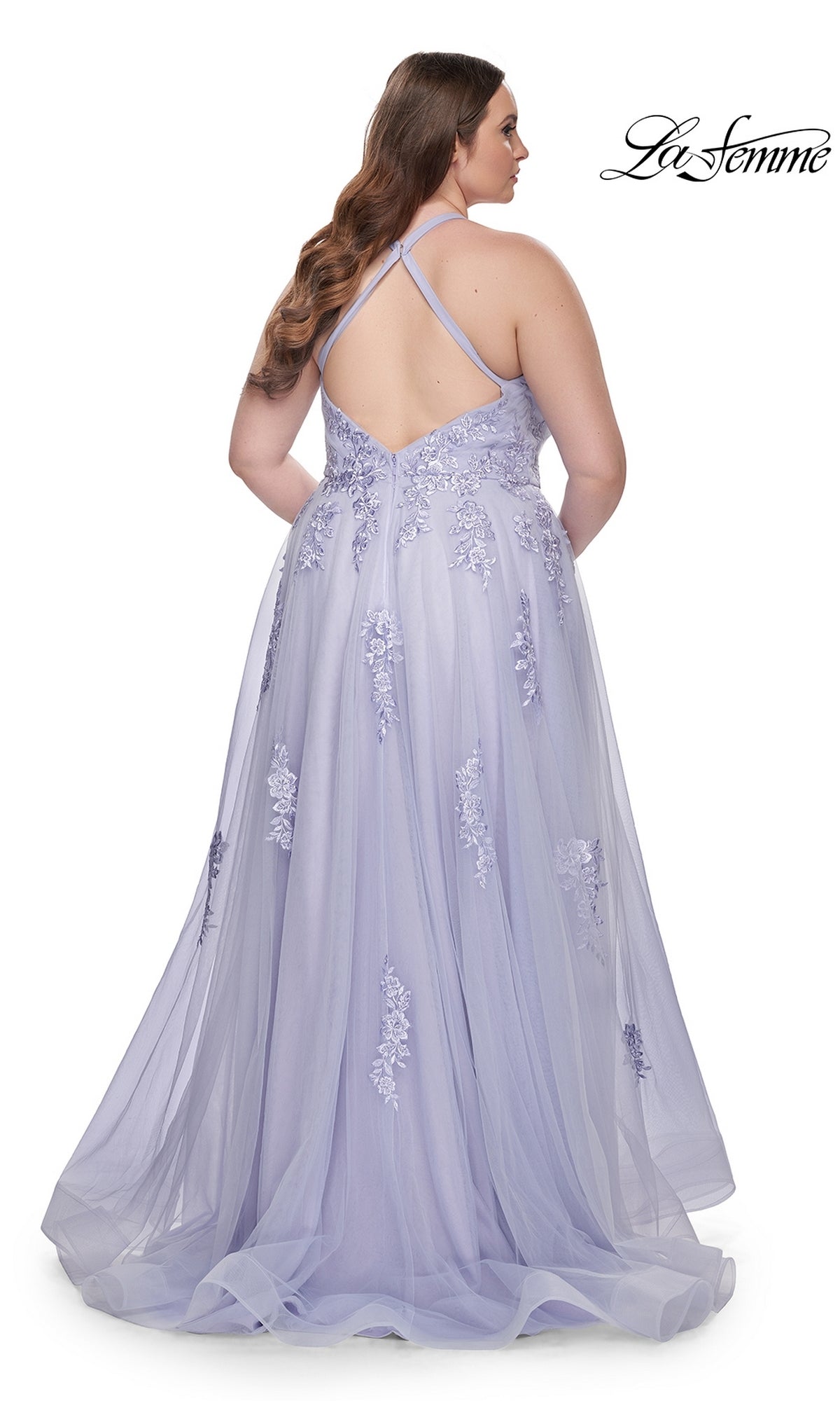 La Femme Light Periwinkle Dresses