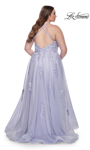 La Femme Light Periwinkle Dresses