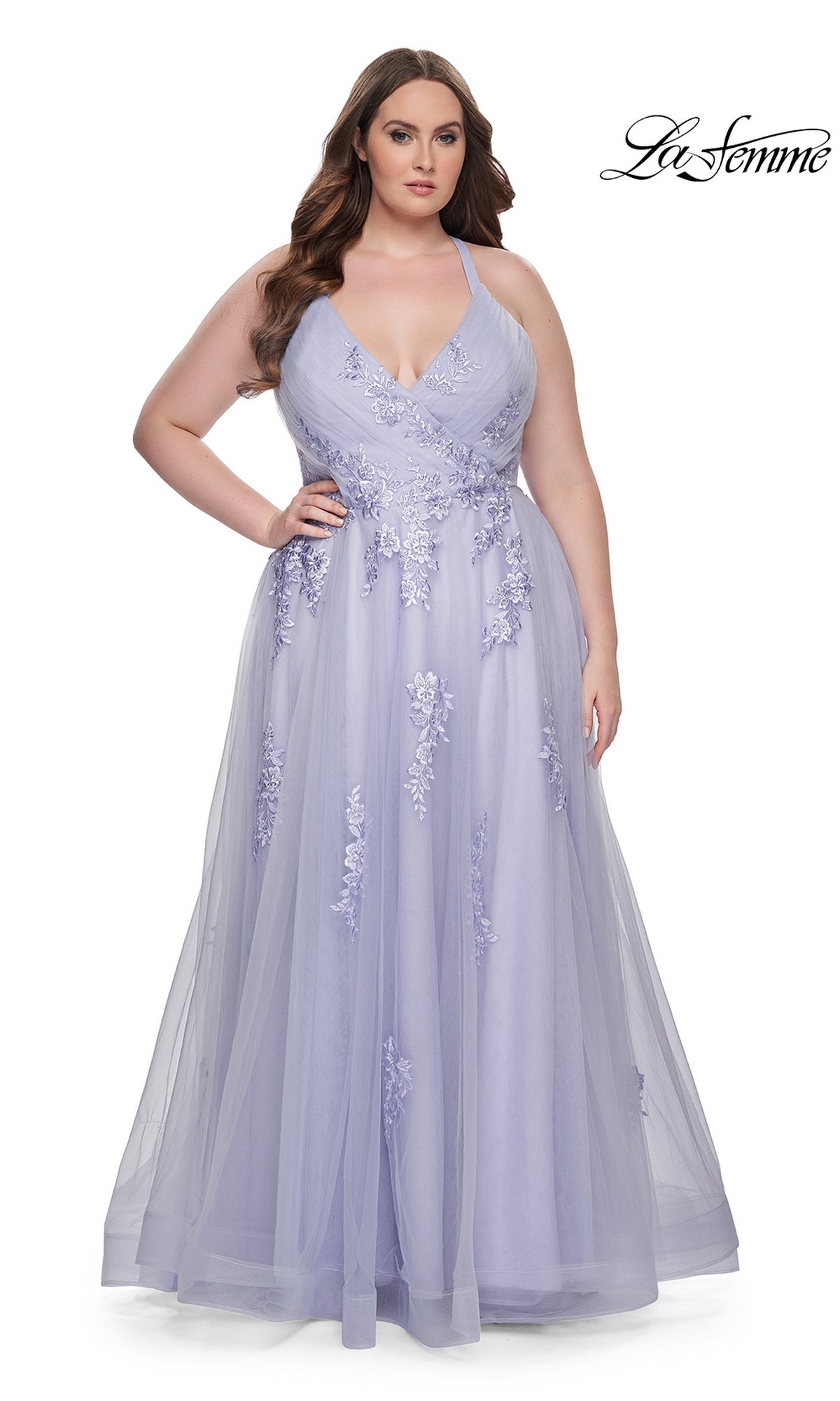 La Femme Light Periwinkle Dresses