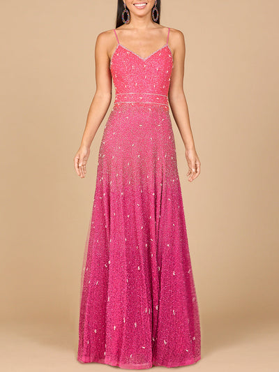 Lara 29033 Ombre Beaded Prom Dress