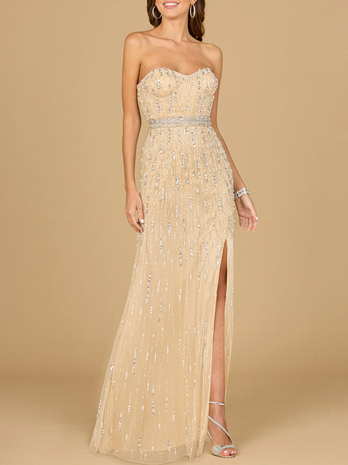 Lara New York Champagne Pearl Dresses